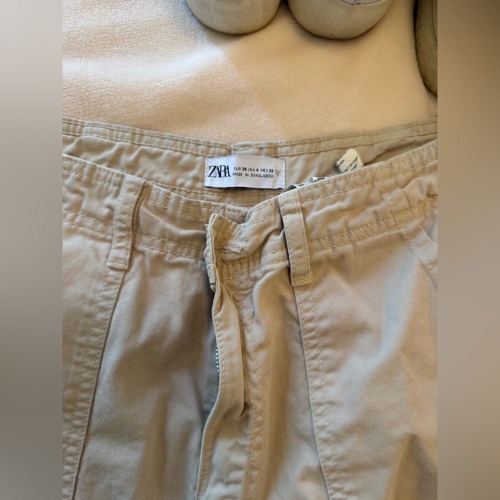 Zara Light Khaki Cargo